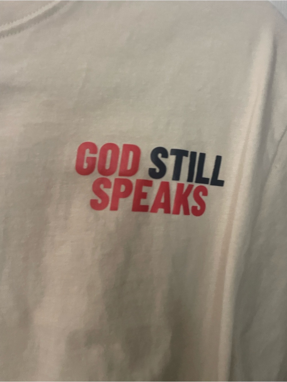 White 'God Still Speaks' Graphic women Crop T-Shirt